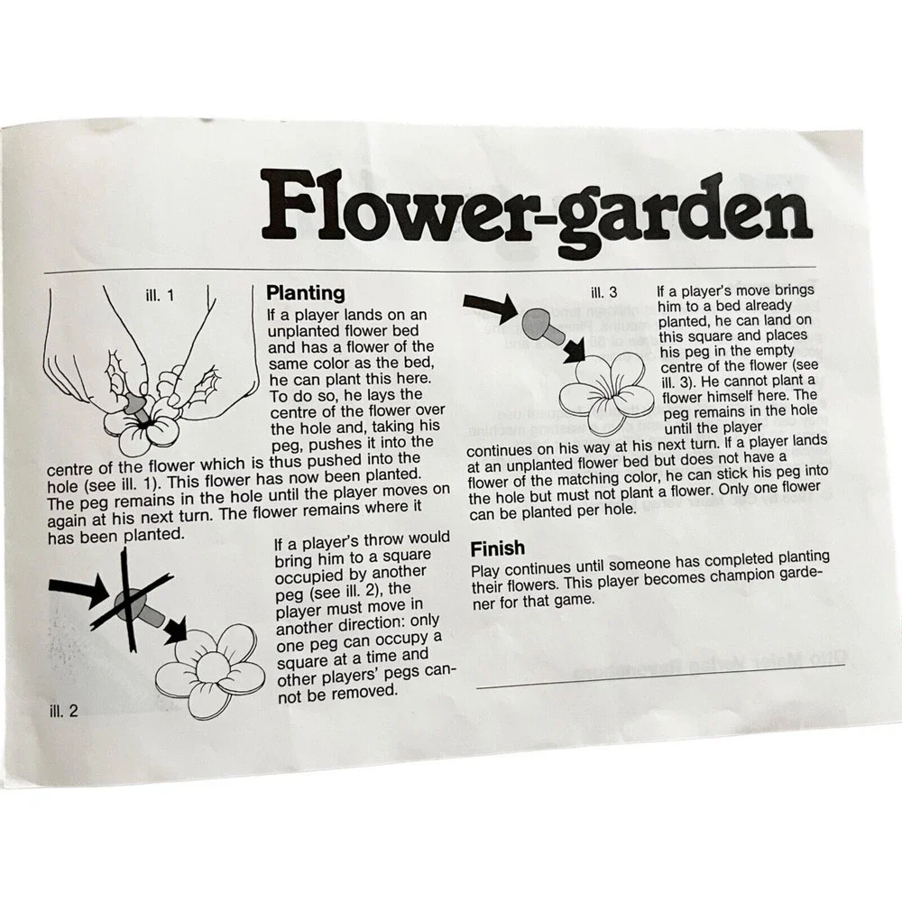 1985 Vtg Otto Maier Verlag Ravensburger Felt Flower Garden Game - Complete EUC!